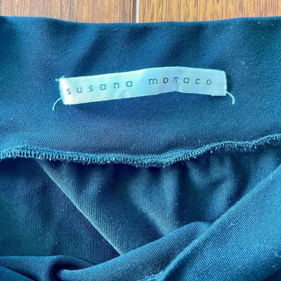 Susana Monaco Signature Stretch Knit Straight Pencil Black Skirt size Small - Picture 3 of 9